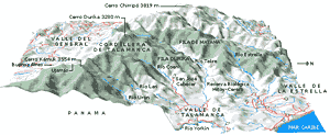 3D map of national park.