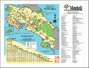 Downloadable PDF map of Costa Rica.