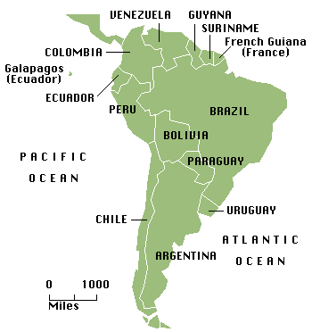 -MAP, SOUTH AMERICA-