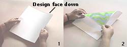 Folding the paper plane steps 1 and 2.