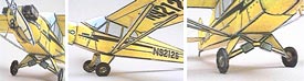 Close up details of the finished Piper Cub J3