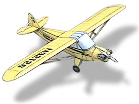 Piper Cub J-3 model airplane.