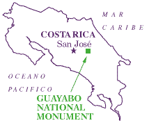 -MAP SHOWING LOCATION OF GUAYABO NATIONAL MONUMENT-
